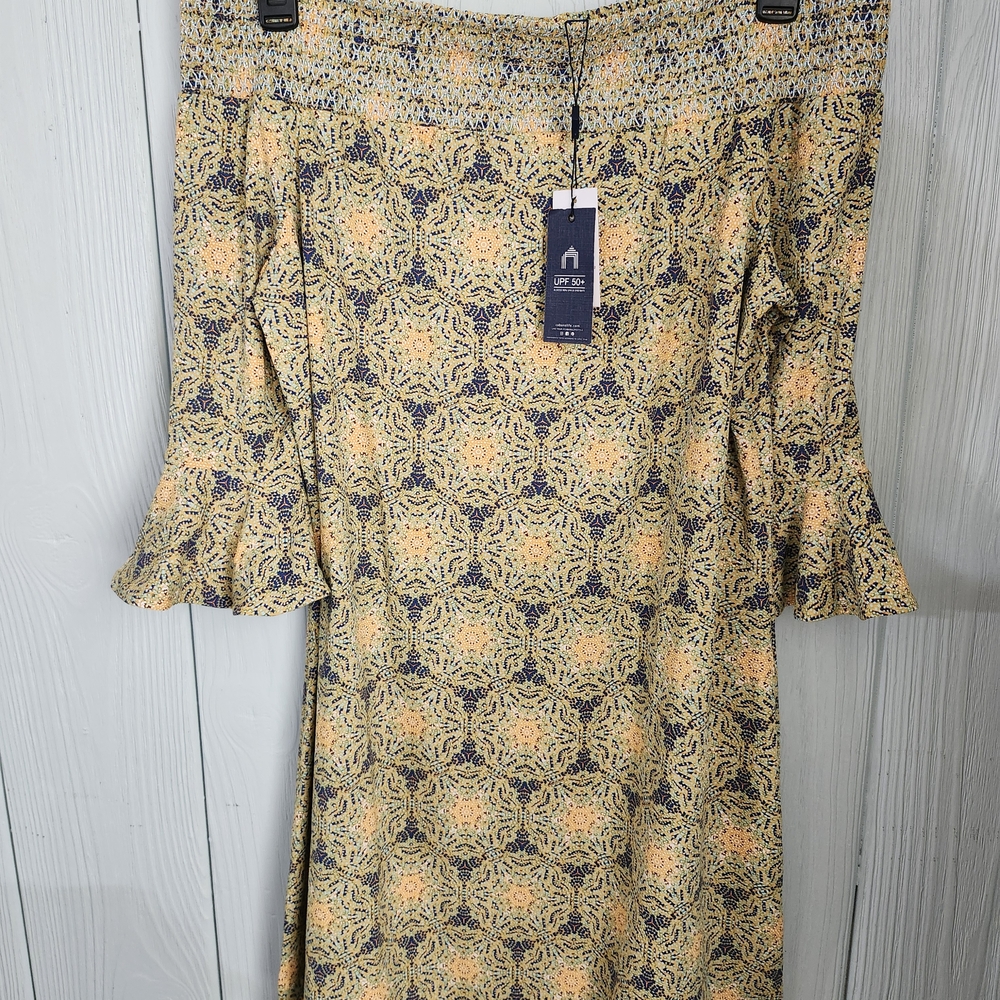 Cabana Life Coverluxe Dress with Ruffle Sleeves And Tassels.